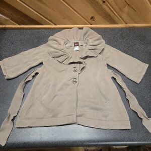 Tea Collection 100% Pima Cotton Brown Knit Sweater Dress Girls 12-18 Months